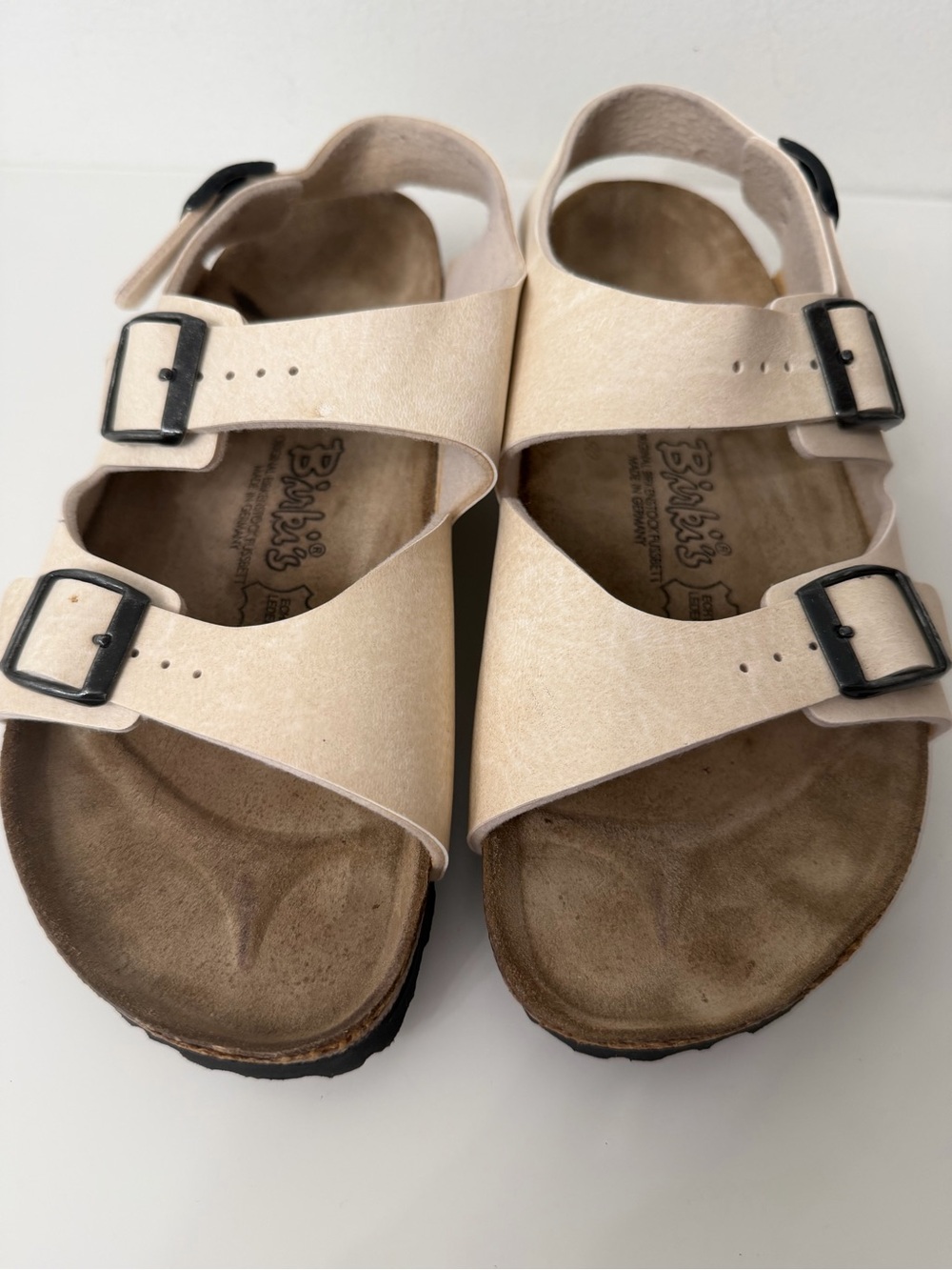 Birki’s Double-Buckle Sandals in Beige Size 40 Unisex